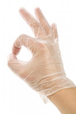100 Stück Einmalhandschuhe UntersuchungshandschuheVinyl Puderfrei (medium (mittel))